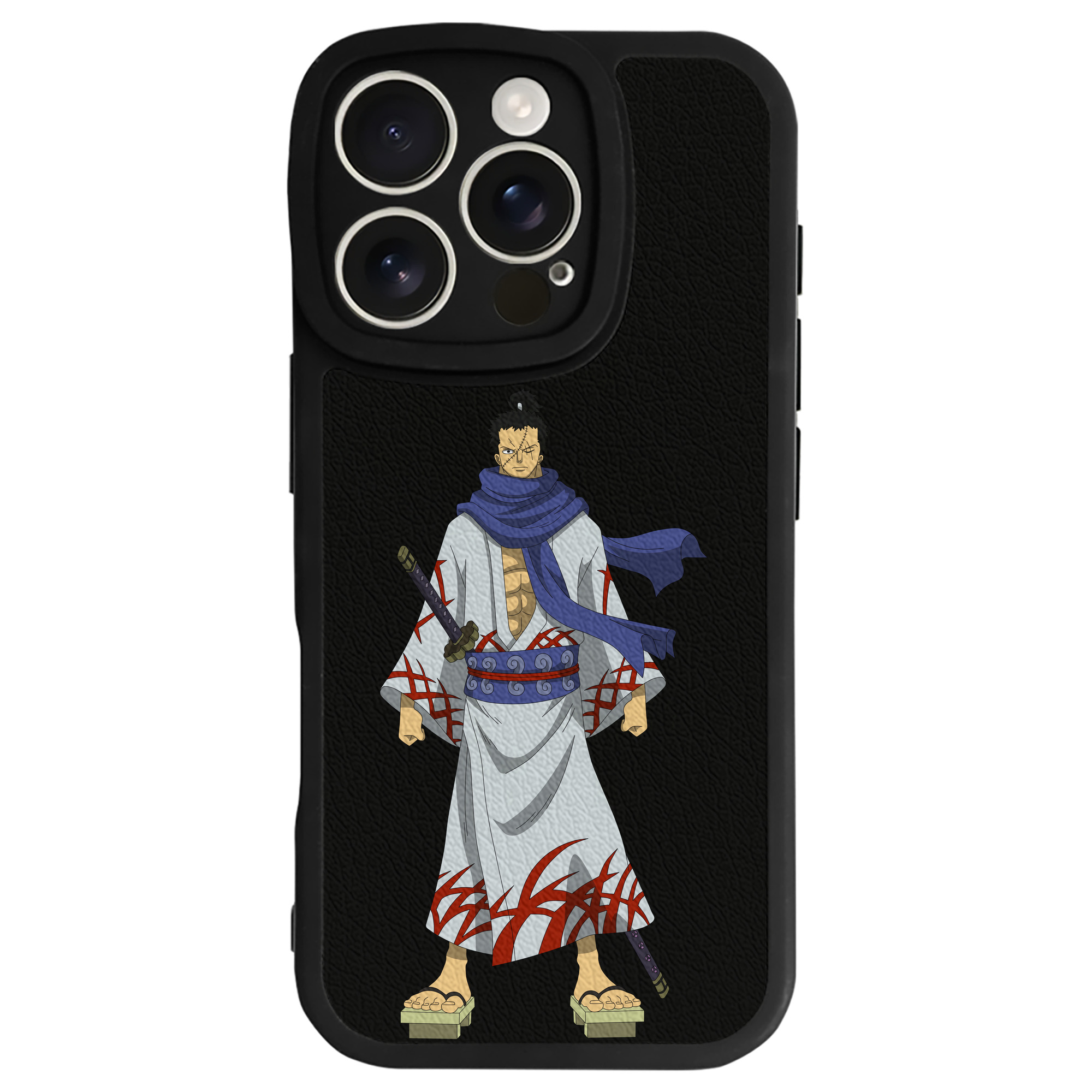 （画像用） ワンピース ロロノア・ゾロ ONE PIECE Roronoa Zoro 【iPhone 16シリーズ対応】シリコンスマホケース（レザー調） 材質：シリコン
